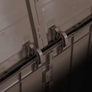 Baule da Giardino 270 L Marrone Aspetto legno in PP 151232