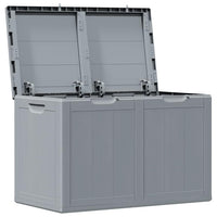 Baule da Giardino 180 L Grigio Aspetto legno in PP 151234