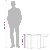 Baule da Giardino 180 L Grigio Aspetto legno in PP 151234