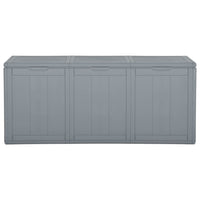 Baule portaoggetti per mobili da giardino 270 litri grigio PP rattan 02_0013022