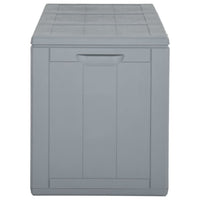 Baule portaoggetti per mobili da giardino 270 litri grigio PP rattan 02_0013022