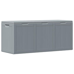 Baule da Giardino 270 L Grigio Aspetto legno in PP 151235