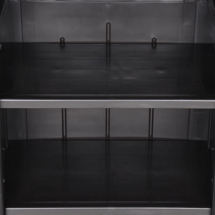 Armadio da Giardino Nero 65x45x172 cm in Rattan PP cod mxl 50532