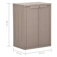 Armadio da Giardino Marrone 65x45x88 cm in PP Aspetto Legno 151239