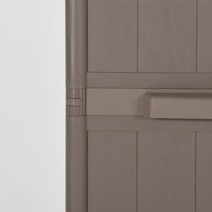 Armadio da Giardino Marrone 65x45x172 cm in PP Aspetto Legno 151240