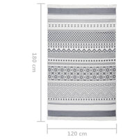 Tappeto Grigio e Bianco 120x180 cm in Cotone cod mxl 65555