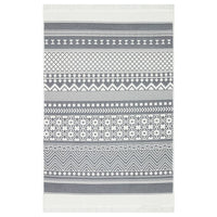 Tappeto Grigio e Bianco 160x230 cm in Cotone 340121
