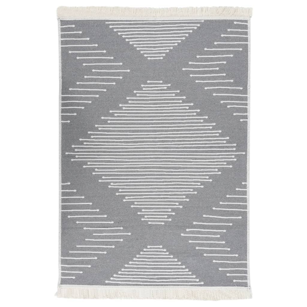 Tappeto Grigio Scuro 160x230 cm in Cotone cod mxl 69799