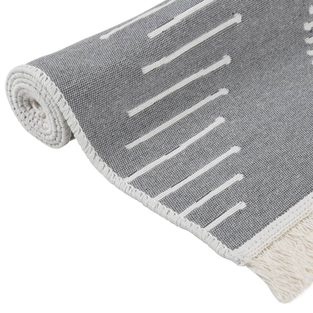 Tappeto Grigio Scuro 160x230 cm in Cotone cod mxl 69799