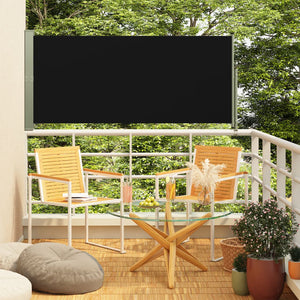 Tenda Laterale Retrattile per Patio 140x300 cm Nera 317832