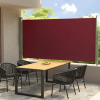 Tenda Laterale Retrattile per Patio 160x300 cm Rossa 317843