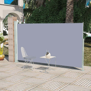 Tenda Laterale Retrattile per Patio 160x300 cm Grigia 317884