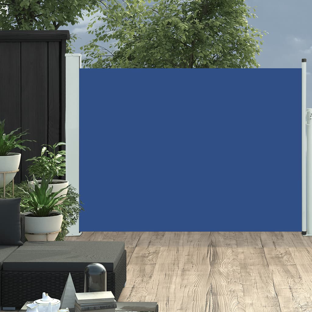 Tenda Laterale Retrattile per Patio 117x500 cm Blu 317912
