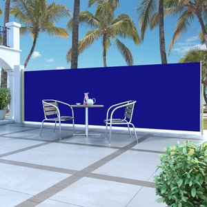 Tenda Laterale Retrattile per Patio 160x500 cm Blu 317924