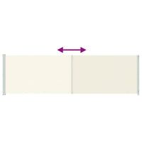 Tenda da Sole Laterale Retrattile per Patio 180x600 cm Crema 317965