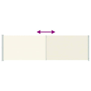 Tenda da Sole Laterale Retrattile per Patio 180x600 cm Crema 317965