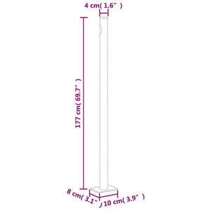 Tenda da Sole Laterale Retrattile per Patio 180x600 cm Blu 317966