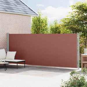 Tenda da Sole Laterale Retrattile per Patio 180x600 cm Marrone 317969