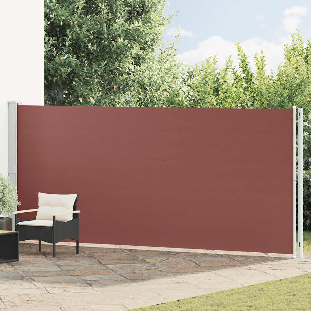 Tenda da Sole Laterale Retrattile per Patio 180x600 cm Marrone 317969