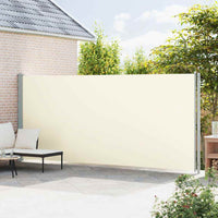 Tenda da Sole Laterale Retrattile per Patio 200x600 cm Crema 317971