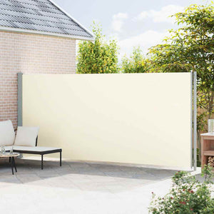 Tenda da Sole Laterale Retrattile per Patio 200x600 cm Crema 317971