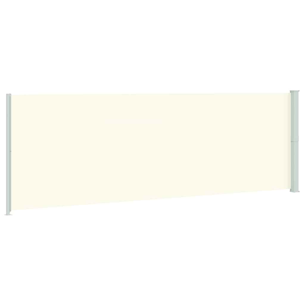 Tenda da Sole Laterale Retrattile per Patio 200x600 cm Crema 317971