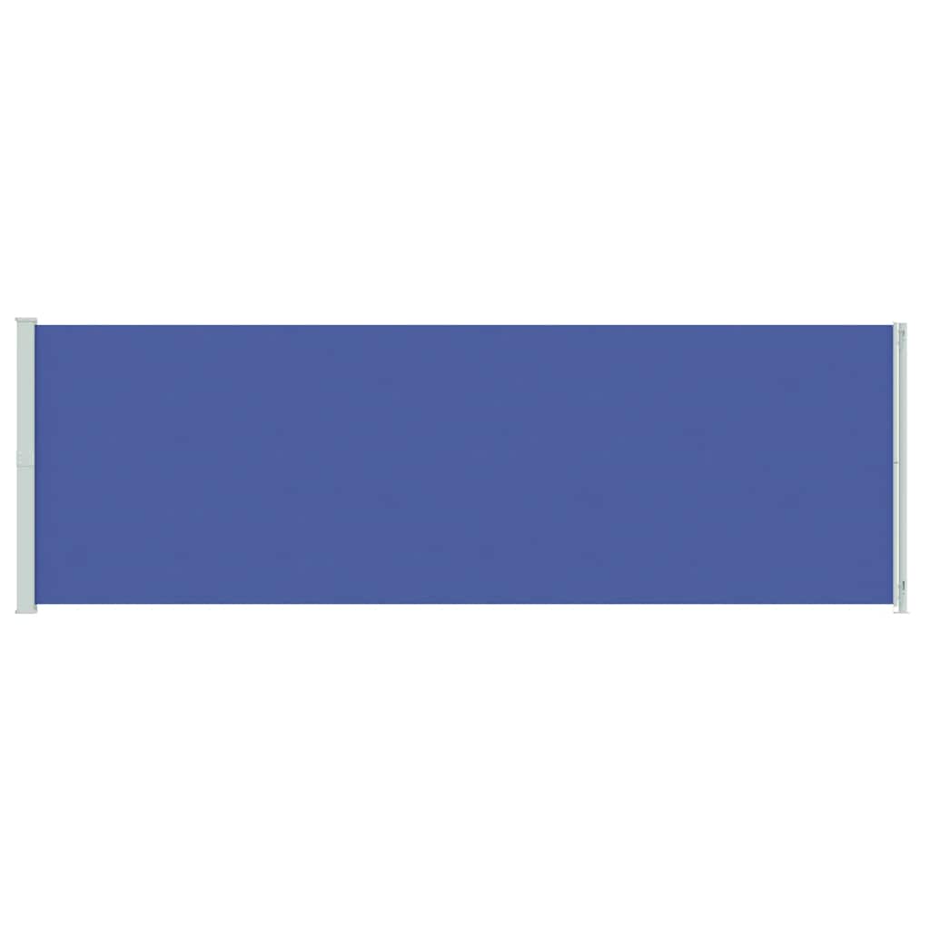 Tenda da Sole Laterale Retrattile per Patio 200x600 cm Blu 317972