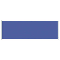 Tenda da Sole Laterale Retrattile per Patio 200x600 cm Blu 317972