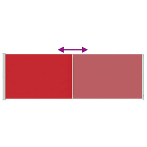 Tenda da Sole Laterale Retrattile per Patio 200x600 cm Rossa 317973