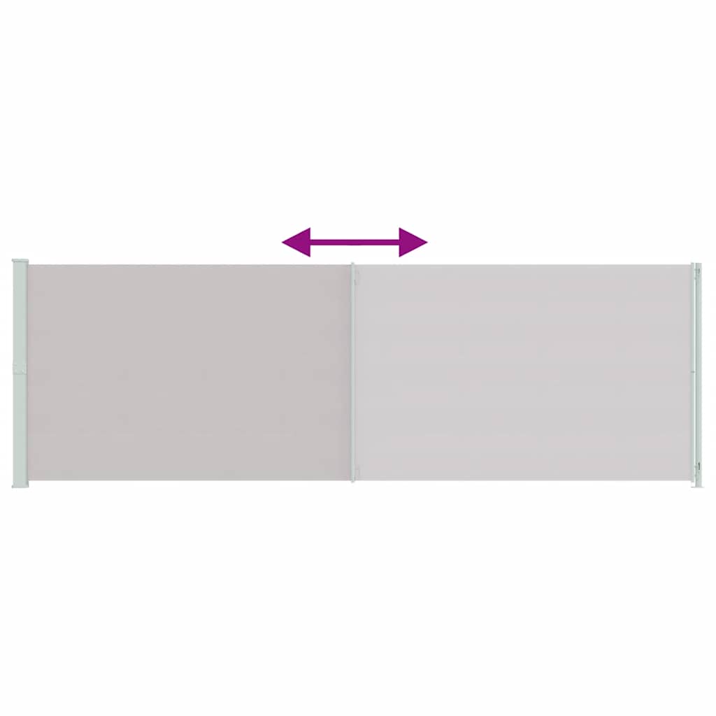 Tenda da Sole Laterale Retrattile per Patio 200x600 cm Grigia 317974