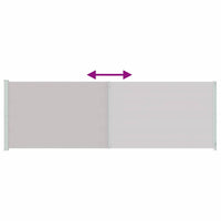 Tenda da Sole Laterale Retrattile per Patio 200x600 cm Grigia 317974