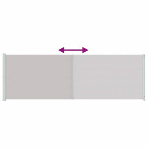 Tenda da Sole Laterale Retrattile per Patio 200x600 cm Grigia 317974