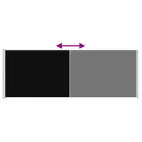 Tenda Laterale Retrattile per Patio 220x600 cm Nera 317976