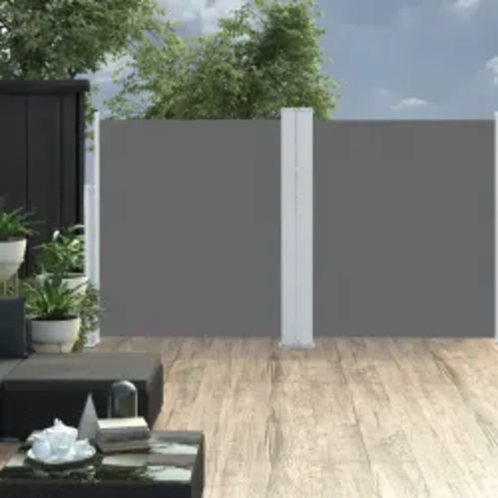 Tenda da Sole Laterale Retrattile Antracite 160x600 cm 317996