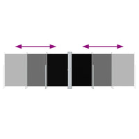 Tenda da Sole Laterale Retrattile Nera 180x600 cm 318000