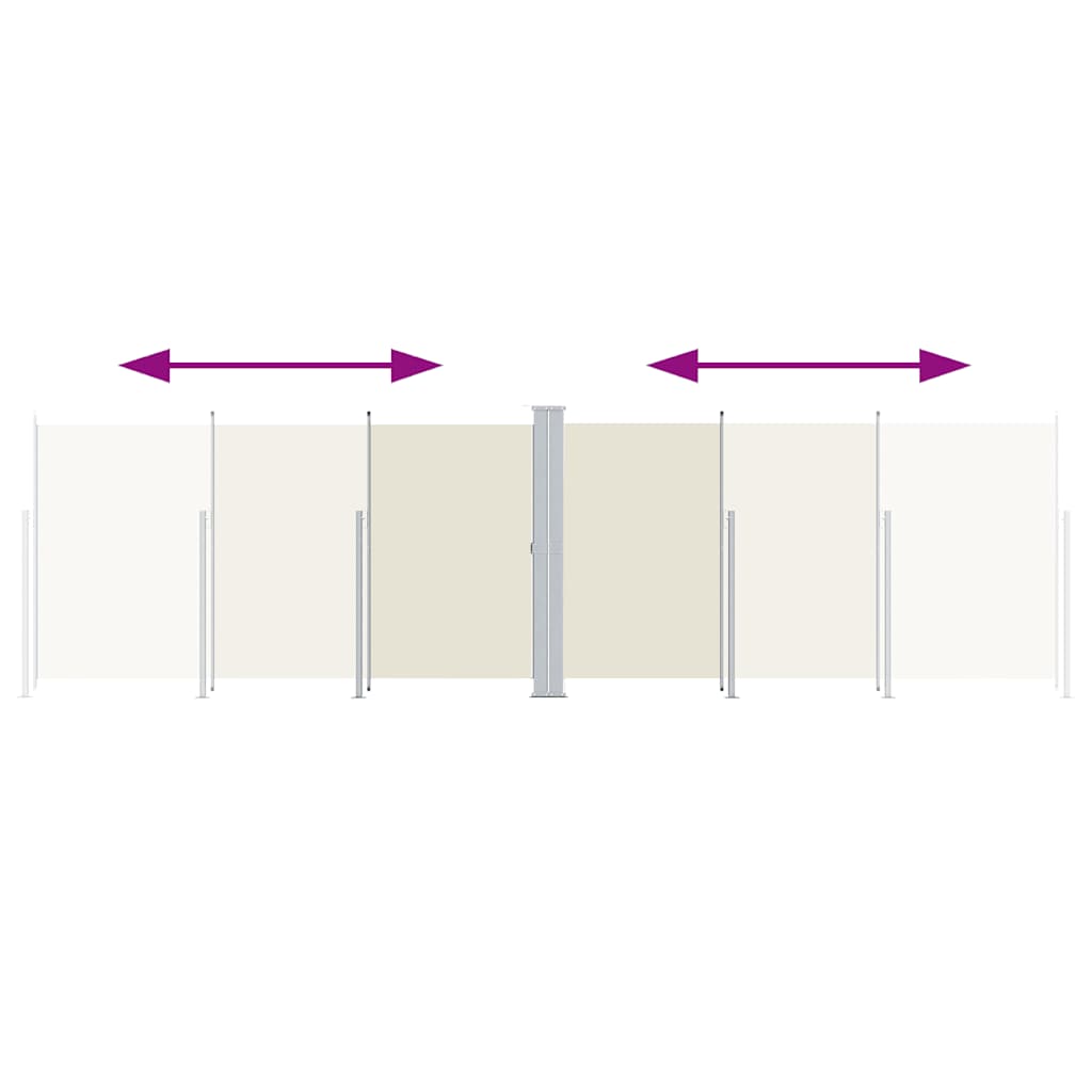 Tenda da Sole Laterale Retrattile Crema 180x600 cm 318001