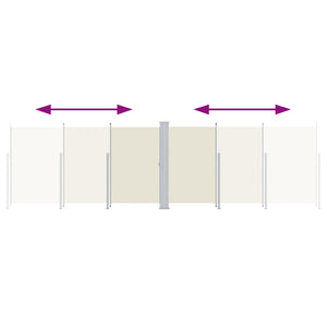 Tenda da Sole Laterale Retrattile Crema 180x600 cm 318001