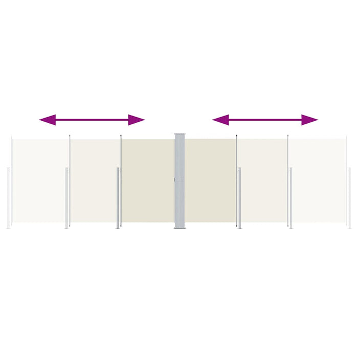 Tenda da Sole Laterale Retrattile Crema 180x600 cm 318001
