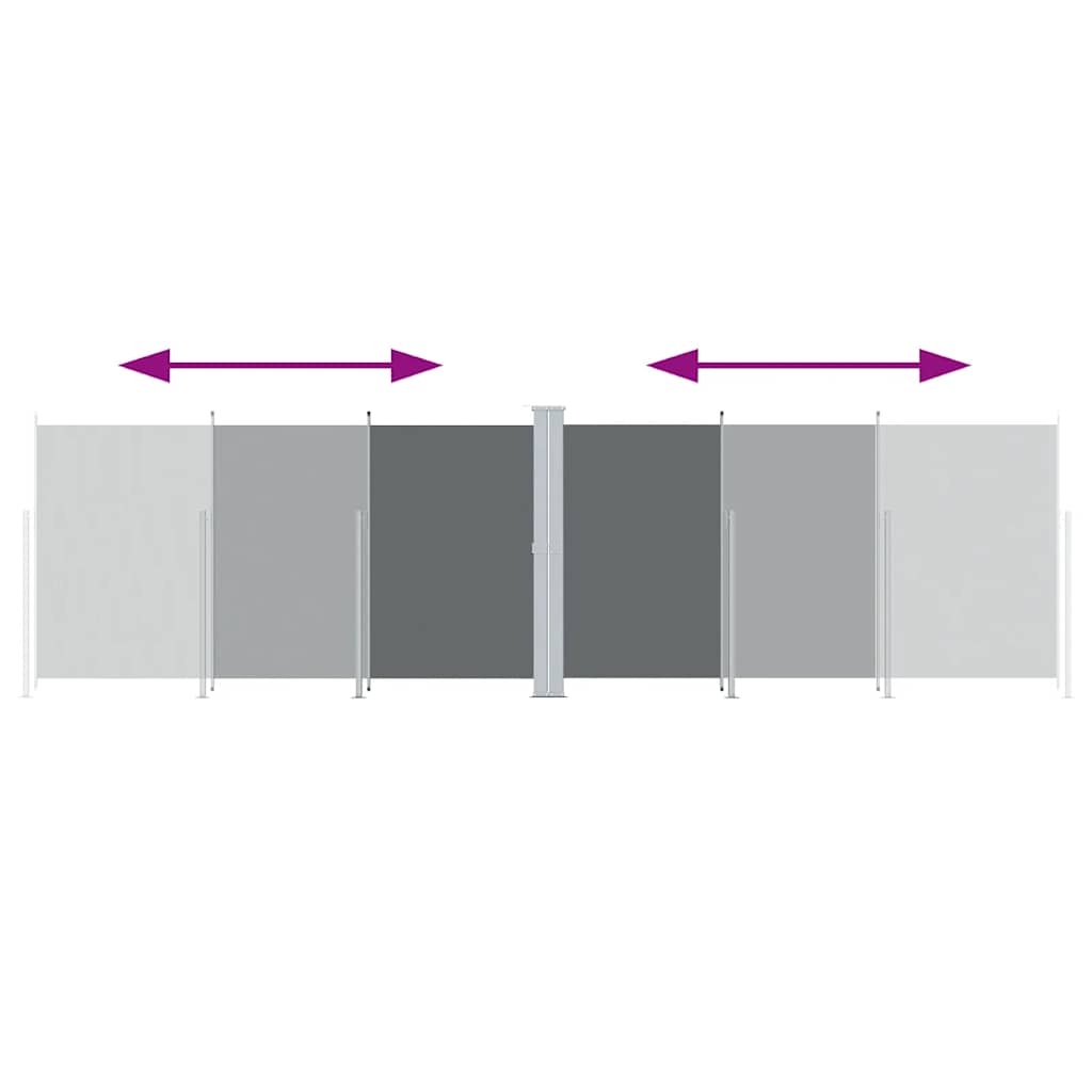 Tenda da Sole Laterale Retrattile Antracite 180x600 cm 318002