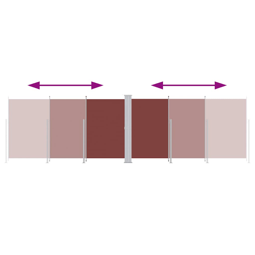 Tenda da Sole Laterale Retrattile Marrone 180x600 cm 318003