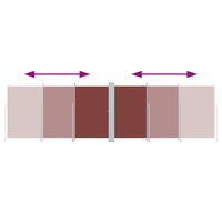 Tenda da Sole Laterale Retrattile Marrone 180x600 cm 318003