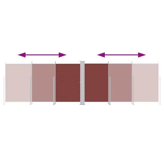 Tenda da Sole Laterale Retrattile Marrone 180x600 cm 318003