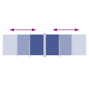 Tenda da Sole Laterale Retrattile Blu 180x600 cm 318004