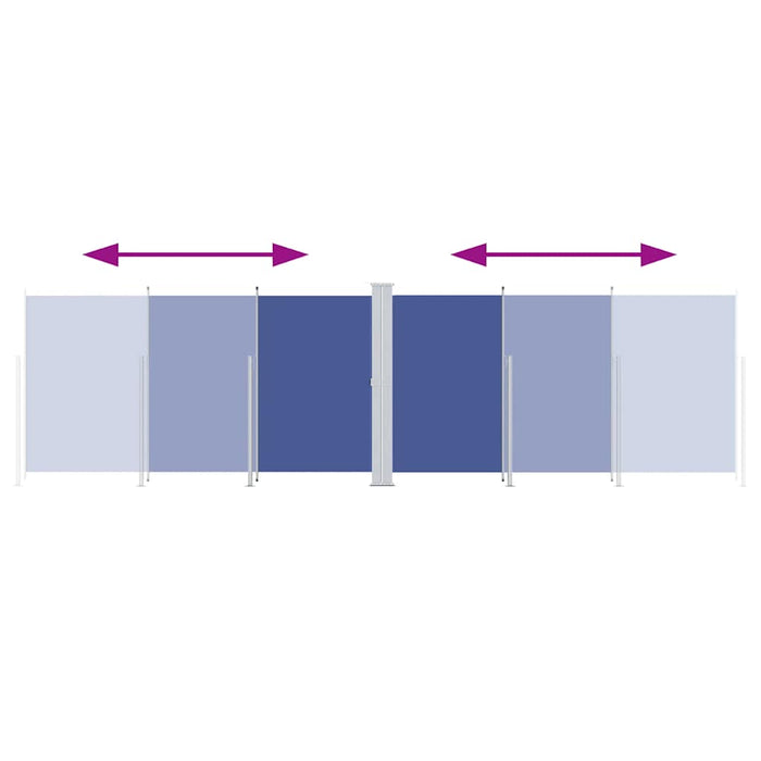 Tenda da Sole Laterale Retrattile Blu 180x600 cm 318004