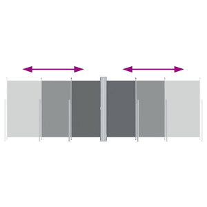 Tenda da Sole Laterale Retrattile Antracite 200x600 cm cod mxl 12255