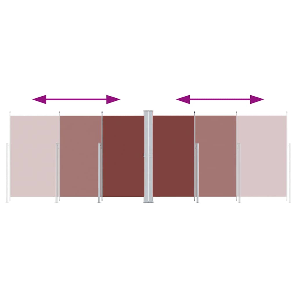 Tenda da Sole Laterale Retrattile Marrone 200x600 cm 318009