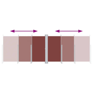 Tenda da Sole Laterale Retrattile Marrone 200x600 cm 318009