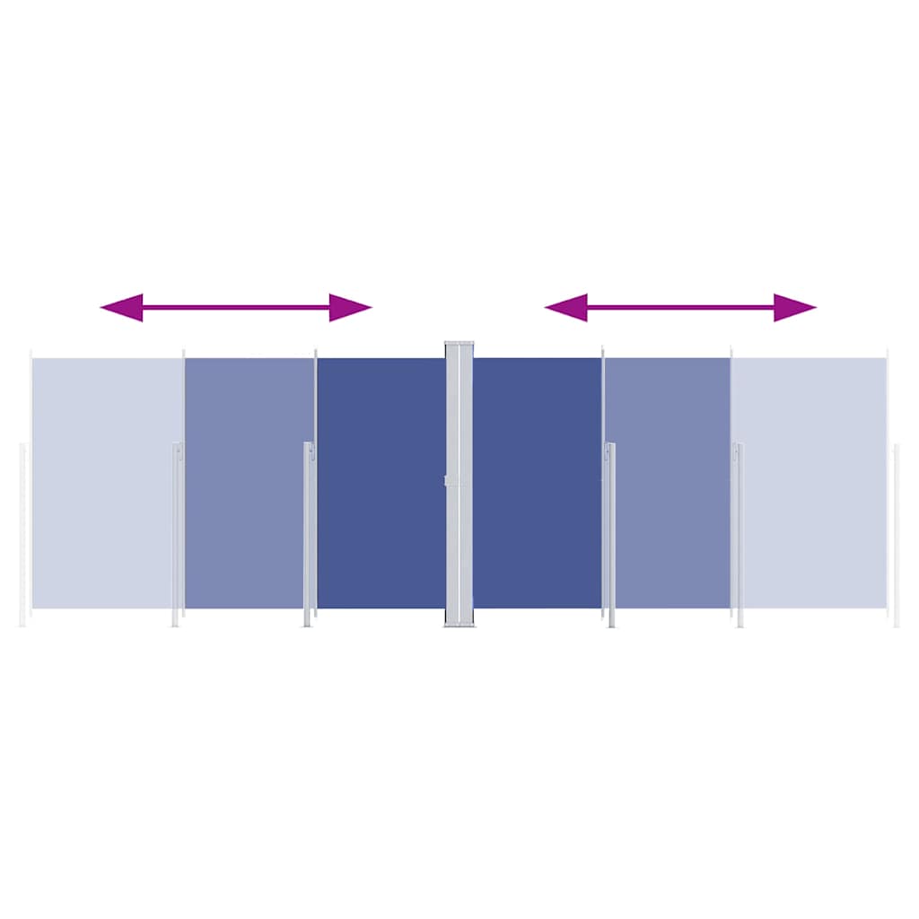 Tenda da Sole Laterale Retrattile Blu 200x600 cm 318010