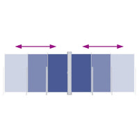 Tenda da Sole Laterale Retrattile Blu 200x600 cm 318010