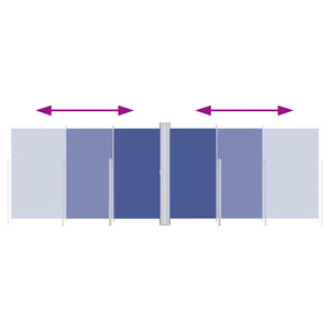 Tenda da Sole Laterale Retrattile Blu 200x600 cm 318010